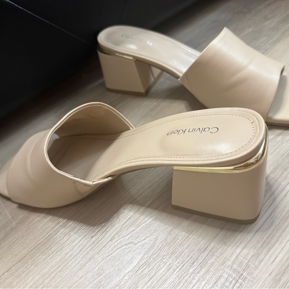 Calvin Klein Women's Beige Mules - Picture 8 of 9